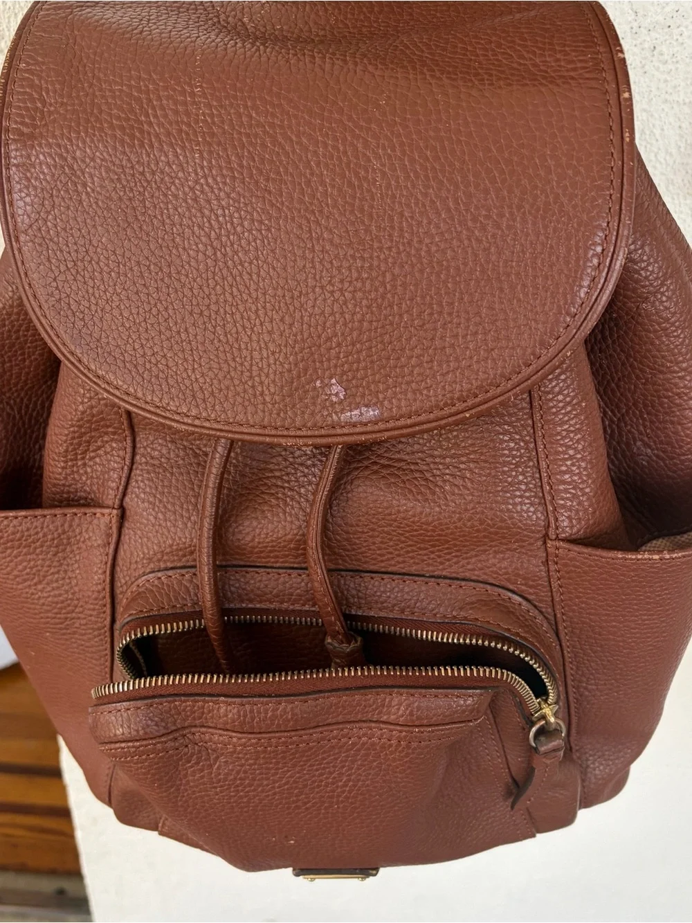 Dooney & Bourke Chestnut Pebbled Leather Backpack